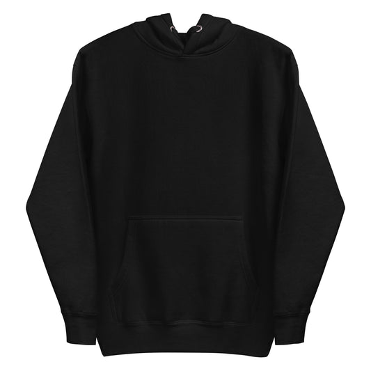 Black hoodie from skoggl on a white background