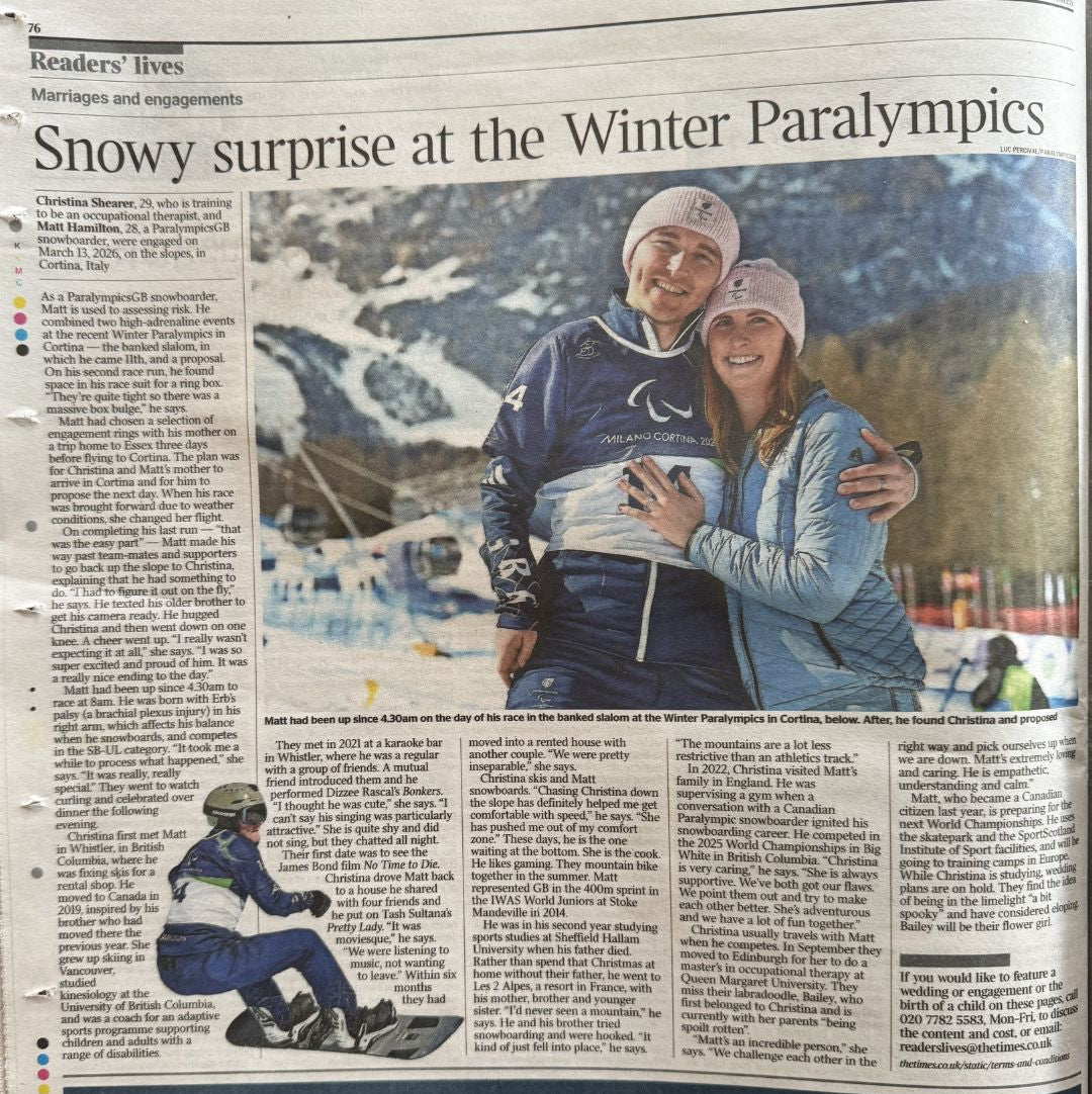 Skoggl in The Times: Worn at the Paralympics by Matt Hamilton