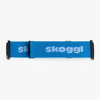 A vibrant blue strap designed for ski and snowboard goggles, featuring durable material and easy attachment for a secure, customizable fit. Perfect for pairing with Skoggl frames to add a pop of color and style to your winter sports gear.
