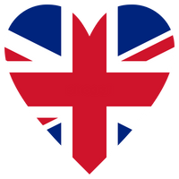 Union Jack flag on a white background