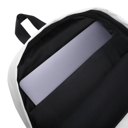 Skoggl backpack interior with a laptop compartment on a white background