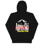 Black hoodie from skoggl with 'Après Ski Racing Team' graphic on the back
