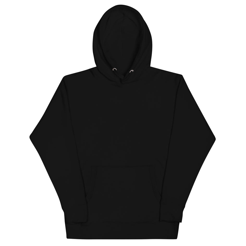 Black hoodie on a white background from skoggl