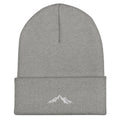Grey Skoggl mountain beanie with embroidered logo on front