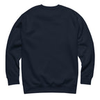 Navy Skoggl Après Ski Instructor sweatshirt with yellow embroidered chest text, fleece-lined for warmth.