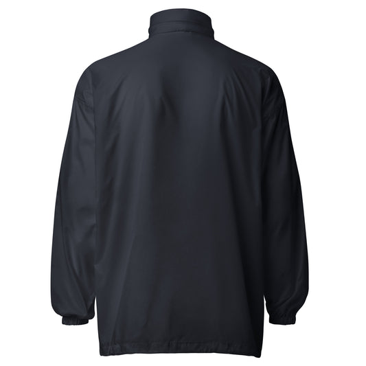 Skoggl navy unisex windbreaker jacket back view