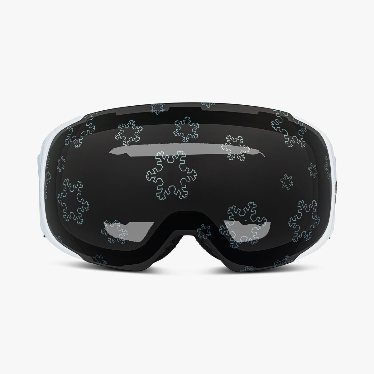 benetek snow goggles Skoggl Winter Wonderland – White Magnetic Ski Goggles with Snowflake Lens Sunny Skies