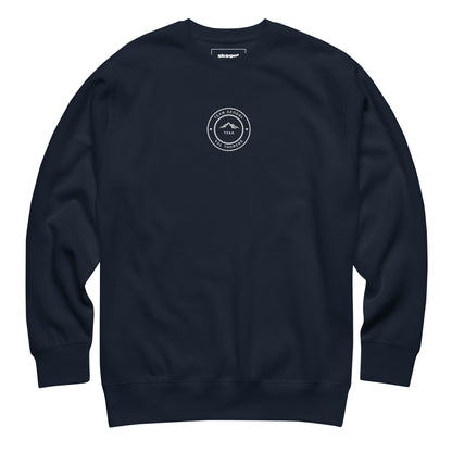 Navy Team Skoggl Jumper – Val Thorens fleece-lined crew neck with white embroidery.”